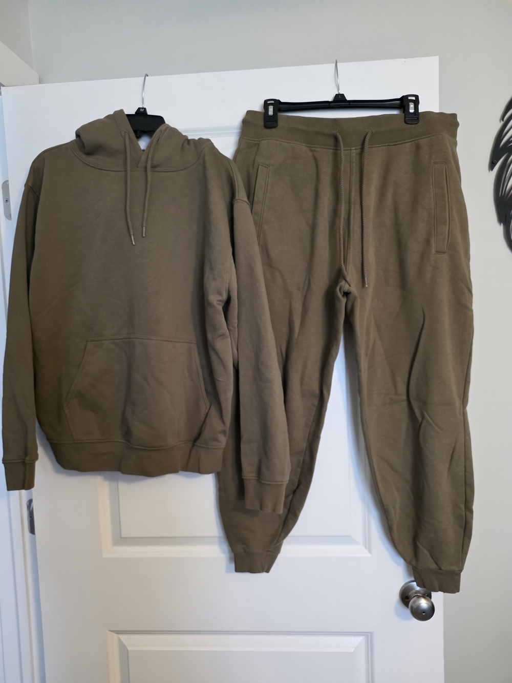 Fashion Nova Olive Green Hoodie & Drawstring Joggers Set